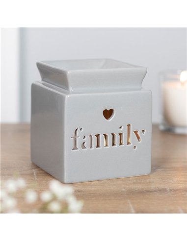 Grey Family Cut Out Oil Burner and Wax Warmer OB_35030