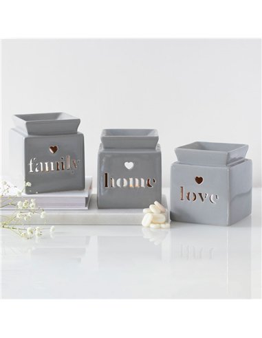 Grey Love Cut Out Oil Burner OB_35130