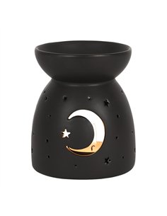 Black Mystical Moon Cut Out Oil Burner OB_35330