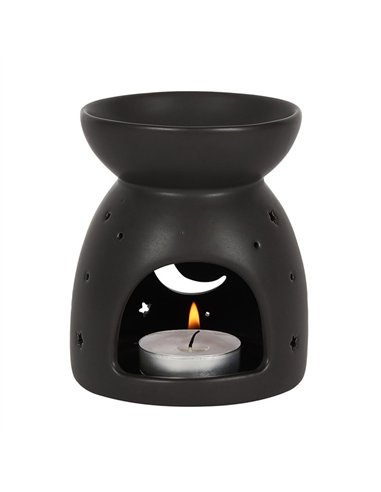 Black Mystical Moon Cut Out Oil Burner OB_35330
