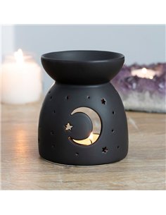 Black Mystical Moon Cut Out Oil Burner OB_35330 2