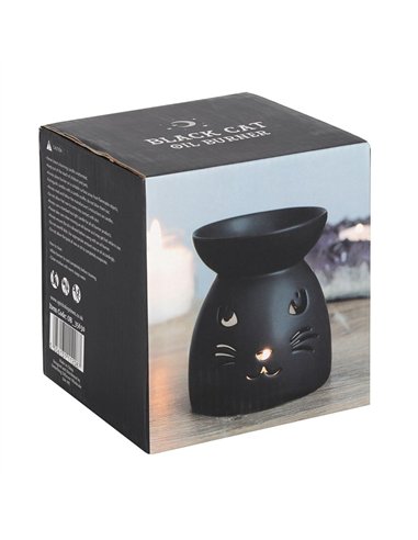 Black Cat Cut Out Oil Burner and Wax Warmer  OB_35630