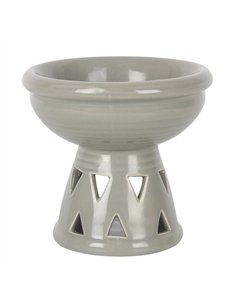 Grey Deep Bowl Oil Burner and Wax Warmer OB_40631