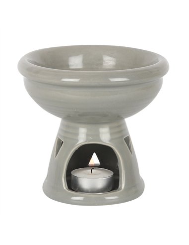Grey Deep Bowl Oil Burner and Wax Warmer OB_40631