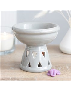 Grey Deep Bowl Oil Burner and Wax Warmer OB_40631 2