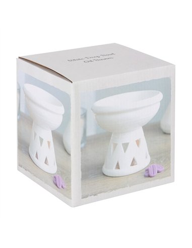 Off White Deep Bowl Oil Burner and Wax Warmer OB_40731