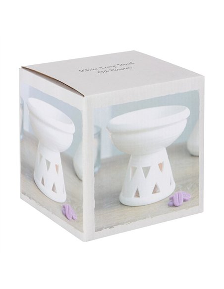 Off White Deep Bowl Oil Burner and Wax Warmer OB_40731 - pic 139714 | FastDaddyshop