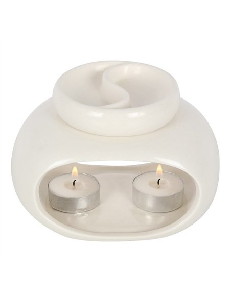 Off White Double Oil Burner OB_40931 - pic 139723 | FastDaddyshop