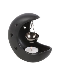Black Crescent Moon Hanging Oil Burner OB_44825