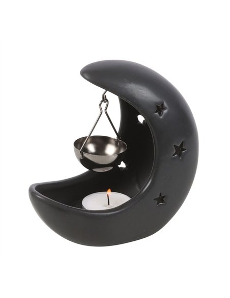 Black Crescent Moon Hanging Oil Burner OB_44825 - pic 139735 | FastDaddyshop