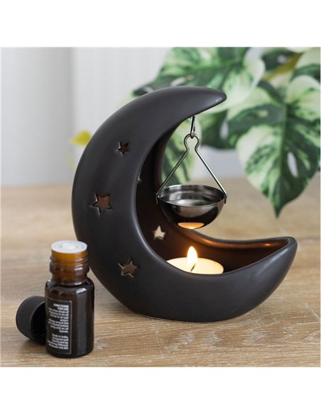 Black Crescent Moon Hanging Oil Burner OB_44825 - pic 139737 | FastDaddyshop