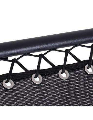 Outsunny Folding & Reclining Outdoor Sun Lounger with Head Pillow, Black