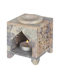 Moroccan Arch Cutout Soapstone Oil Burner OB_48130 2