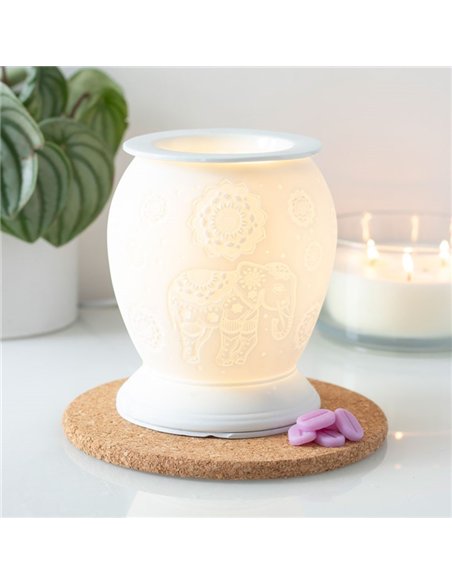 Elephant White Ceramic Electric Oil Burner and Wax Warmer OB_50631 - pic 139753 | FastDaddyshop