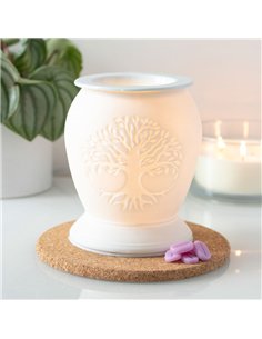 Tree of Life White Ceramic Electric Oil Burner and Wax Warmer OB_50831 2