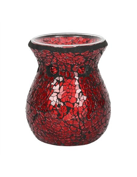 Small Red Crackle Glass Oil Burner and Wax Warmer OB_66430 - pic 139779 | FastDaddyshop