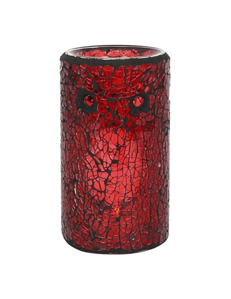 Red Pillar Crackle Glass Oil Burner and Wax Warmer OB_66530 - pic 139784 | FastDaddyshop
