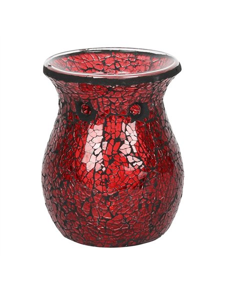 Large Red Crackle Glass Oil Burner and Wax Warmer OB_66630 - pic 139789 | FastDaddyshop