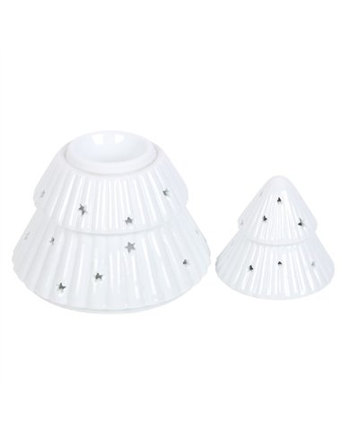 White Christmas Tree Oil Burner OB_72122