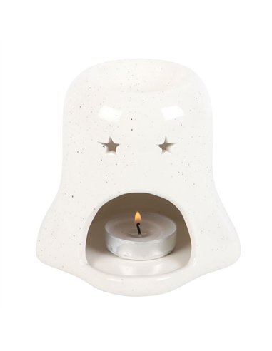 Ghost Shaped Oil Burner and Wax Warmer with Pumpkin PB_60924