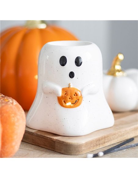 Ghost Shaped Oil Burner and Wax Warmer with Pumpkin PB_60924 - pic 139827 | FastDaddyshop