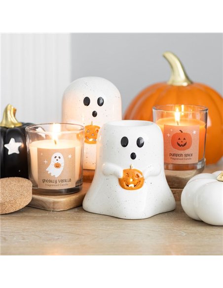 Ghost Shaped Oil Burner and Wax Warmer with Pumpkin PB_60924 - pic 139828 | FastDaddyshop