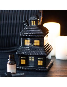 Black Haunted House Oil Burner and Wax Warmer PD_17826 2