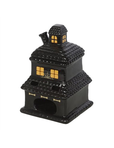 Black Haunted House Oil Burner and Wax Warmer PD_17826