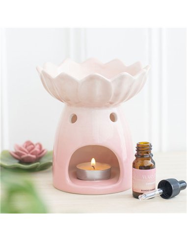 Pink Water Lily Oil Burner and Wax Warmer PO_58425