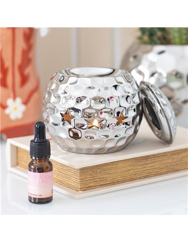 Silver Disco Ball Oil Burner RO_50125