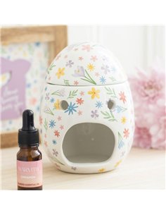 Spring Floral Print Egg Oil Burner and Wax Warmer BU_43525 2