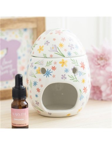 Spring Floral Print Egg Oil Burner and Wax Warmer BU_43525