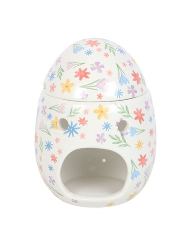 Spring Floral Print Egg Oil Burner and Wax Warmer BU_43525