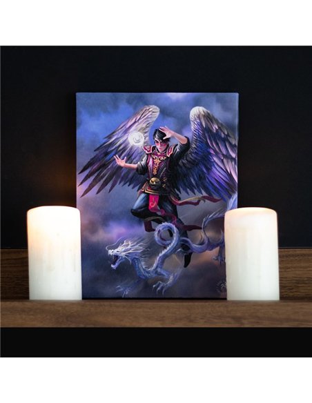 19x25cm Air Element Wizard Canvas Plaque by Anne Stokes AS_71122 - pic 140039 | FastDaddyshop