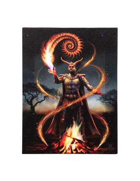19x25cm Fire Element Wizard Canvas Plaque by Anne Stokes AS_71322 - pic 140046 | FastDaddyshop