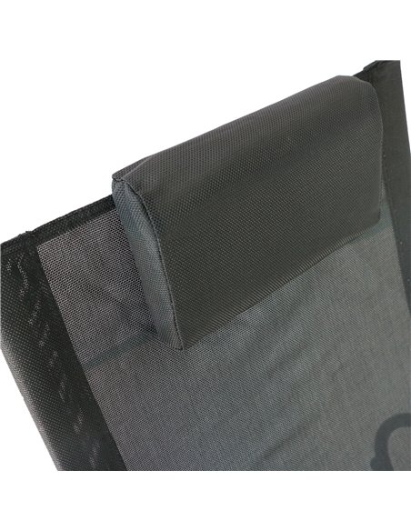 Outsunny Rocking Chair Sun Lounger Recliner Rocker Texteline Fabric Patio Garden Relaxer with Pillow Black - pic 14006 | FastDaddyshop