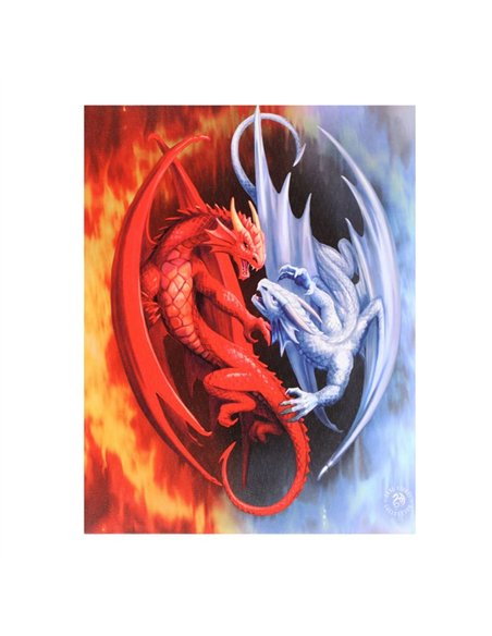 19x25cm Fire and Ice Canvas Plaque by Anne Stokes AS_91823 - pic 140062 | FastDaddyshop