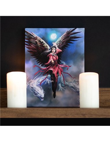 19x25cm Air Element Sorceress Canvas Plaque by Anne Stokes AS_98022