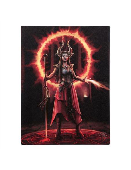 19x25cm Fire Element Sorceress Canvas Plaque by Anne Stokes AS_98222 - pic 140074 | FastDaddyshop
