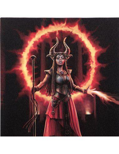 19x25cm Fire Element Sorceress Canvas Plaque by Anne Stokes AS_98222