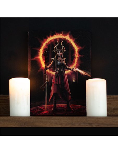 19x25cm Fire Element Sorceress Canvas Plaque by Anne Stokes AS_98222 - pic 140077 | FastDaddyshop