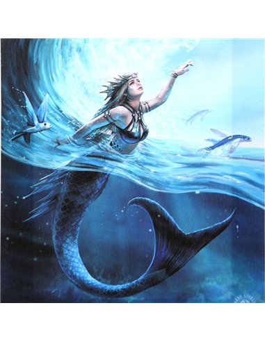 19x25cm Water Element Sorceress Canvas Plaque by Anne Stokes AS_98322