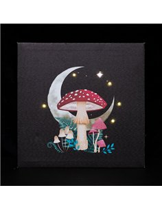 Forest Mushroom Light Up Canvas Plaque DF_80723