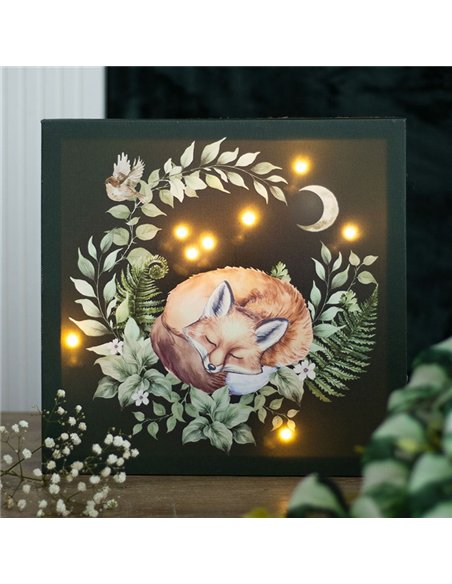 Sleeping Fox Light Up Canvas Plaque FW_90325 - pic 140103 | FastDaddyshop