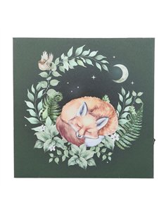Sleeping Fox Light Up Canvas Plaque FW_90325 2