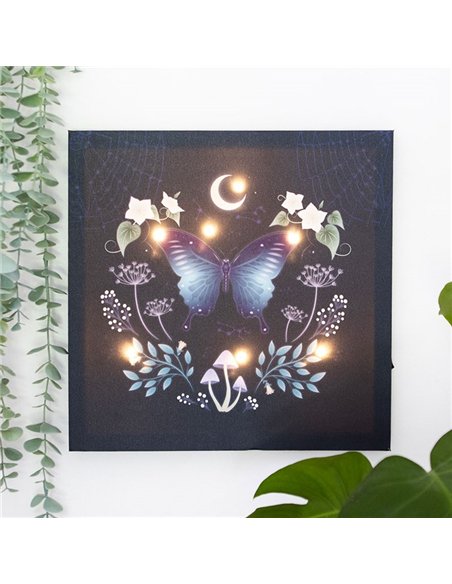 Midnight Moth Light Up Canvas Plaque MF_08825 - pic 140180 | FastDaddyshop