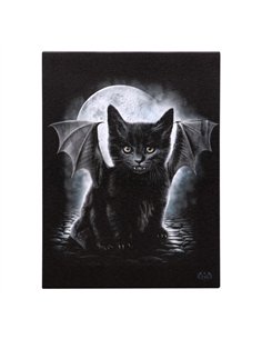 19x25cm Bat Cat Canvas Plaque by Spiral Direct SD_77723