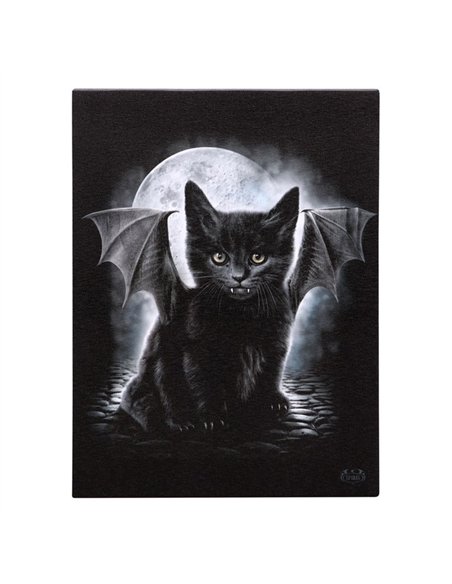 19x25cm Bat Cat Canvas Plaque by Spiral Direct SD_77723 - pic 140196 | FastDaddyshop