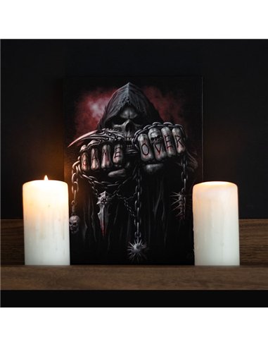 19x25cm Game Over Canvas Plaque by Spiral Direct SD_77823