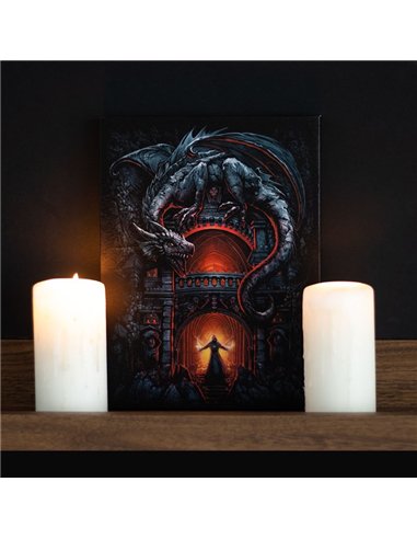 19x25cm Dragon's Lair Canvas Plaque by Spiral Direct SD_78023